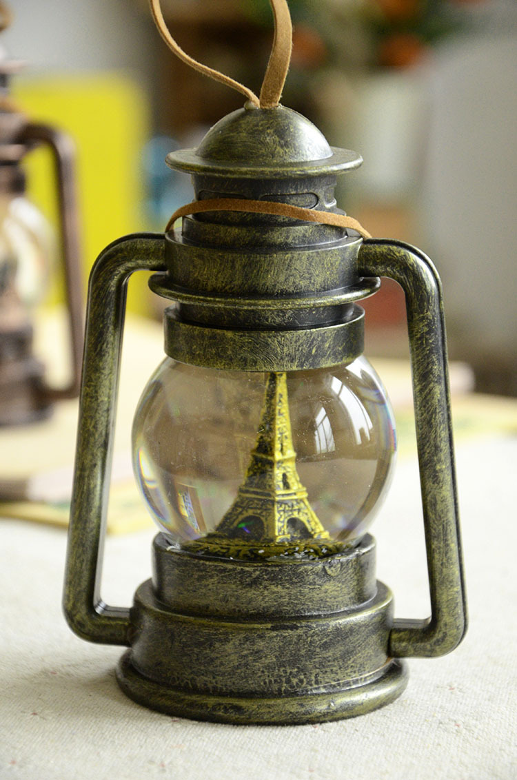 zakka杂货玻璃工艺品复古马灯水晶球小号大号d0804