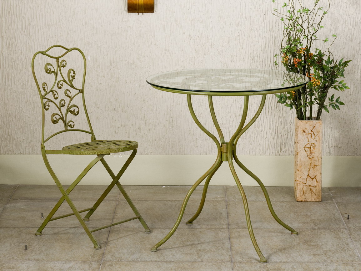 藤铁之乡 欧式铁艺座椅 户外休闲座椅 马赛克椅面铁艺家具 可定做