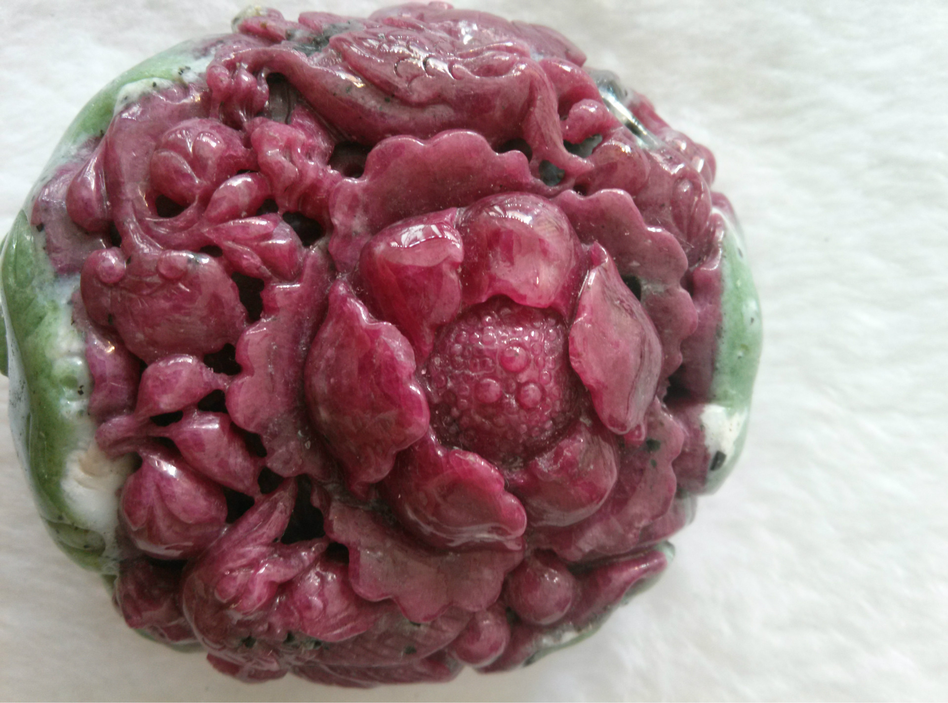 厂价供应 缅甸红绿宝手把件 天然无处理 红绿宝雕件