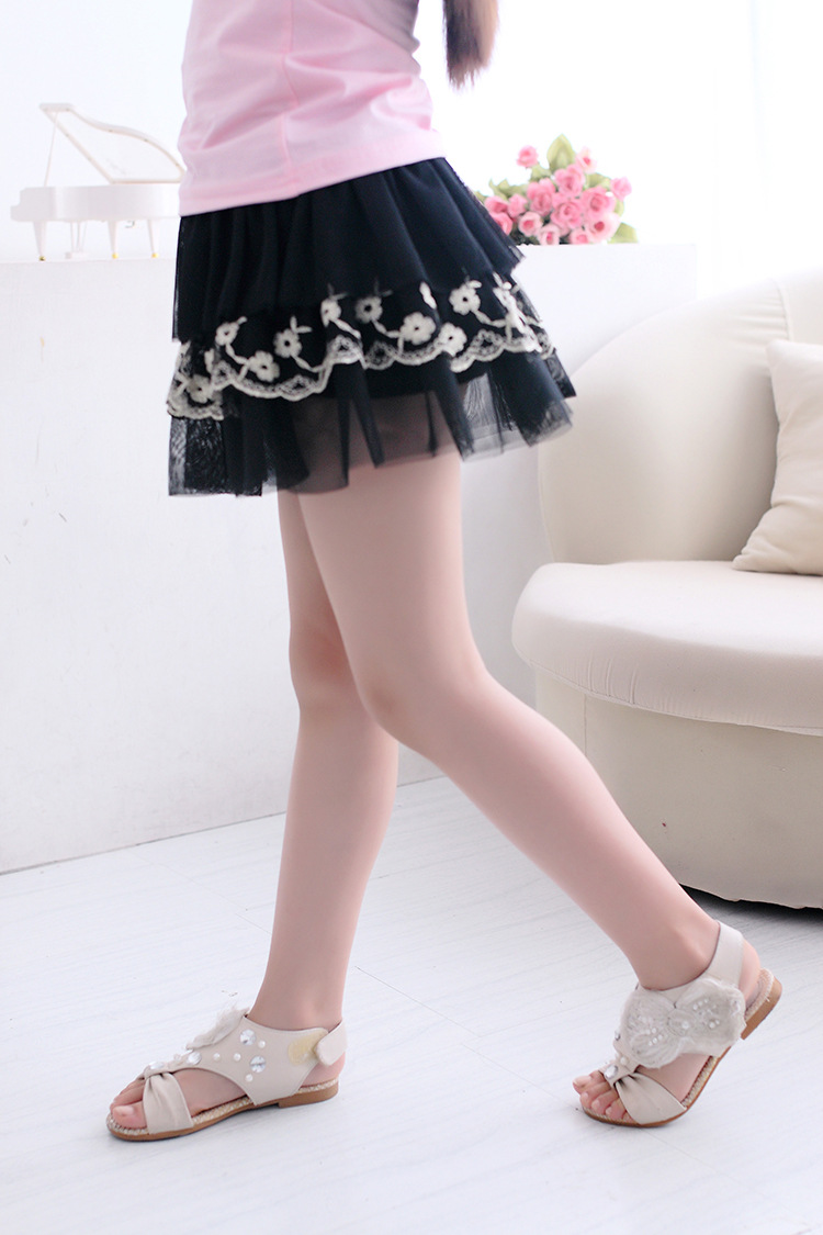 2014新款韩版童裙 女童装 金丝边迷你短裙 儿童网纱蛋糕裙批发图片_9