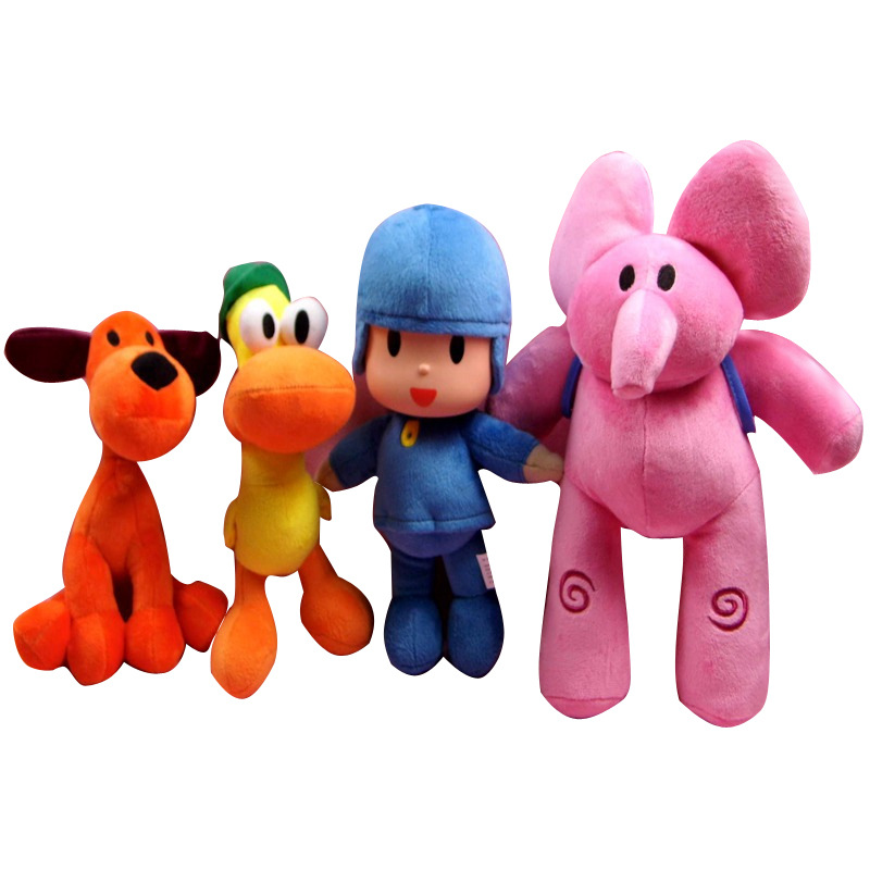 外贸pocoyo 小p优优 我是优优 小小的我 elly大象 毛绒玩具公仔