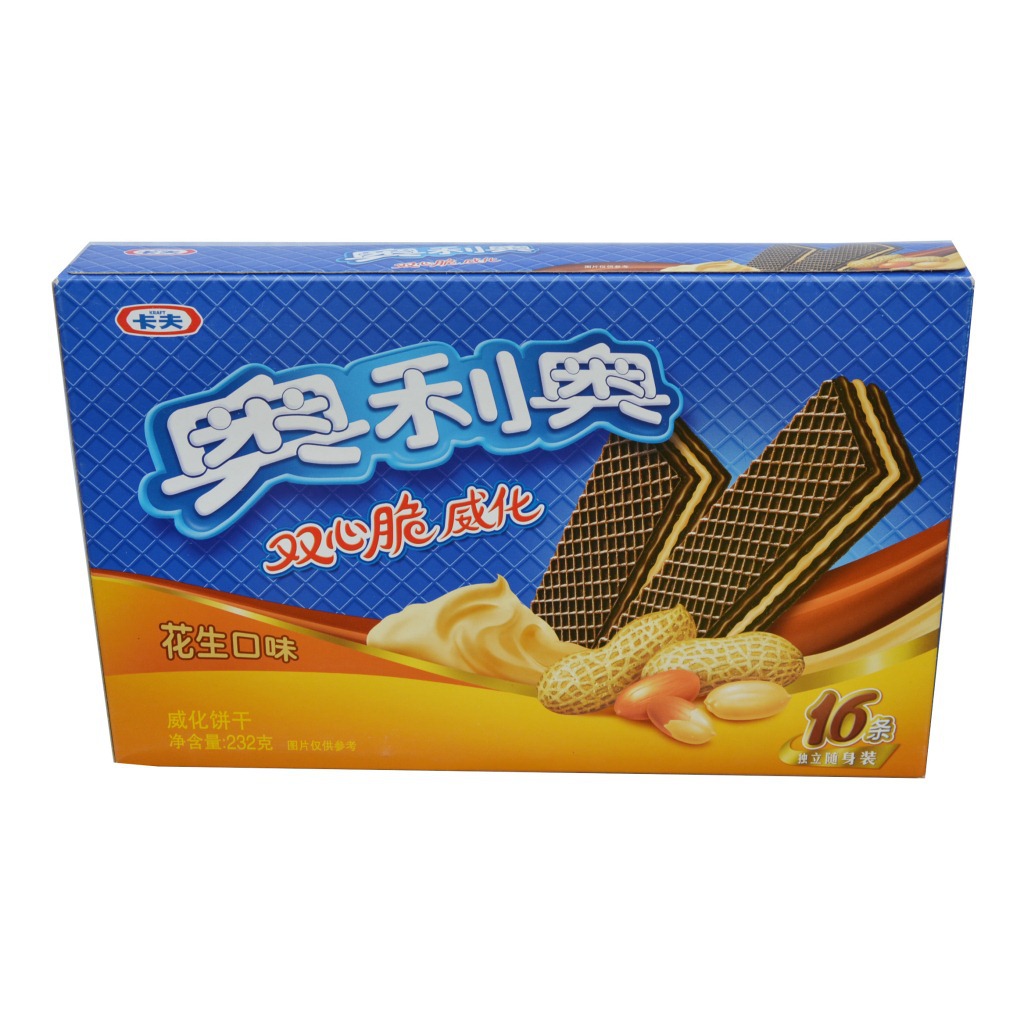 奥利奥 232g奥利奥双心脆威化饼干(花生口味)