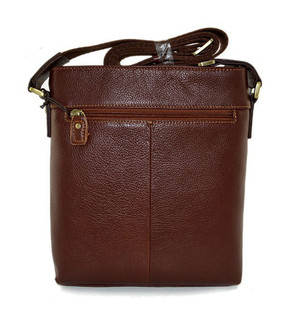 2014新款礼品皮具定制广告真皮头层牛皮单肩331003(黑色)