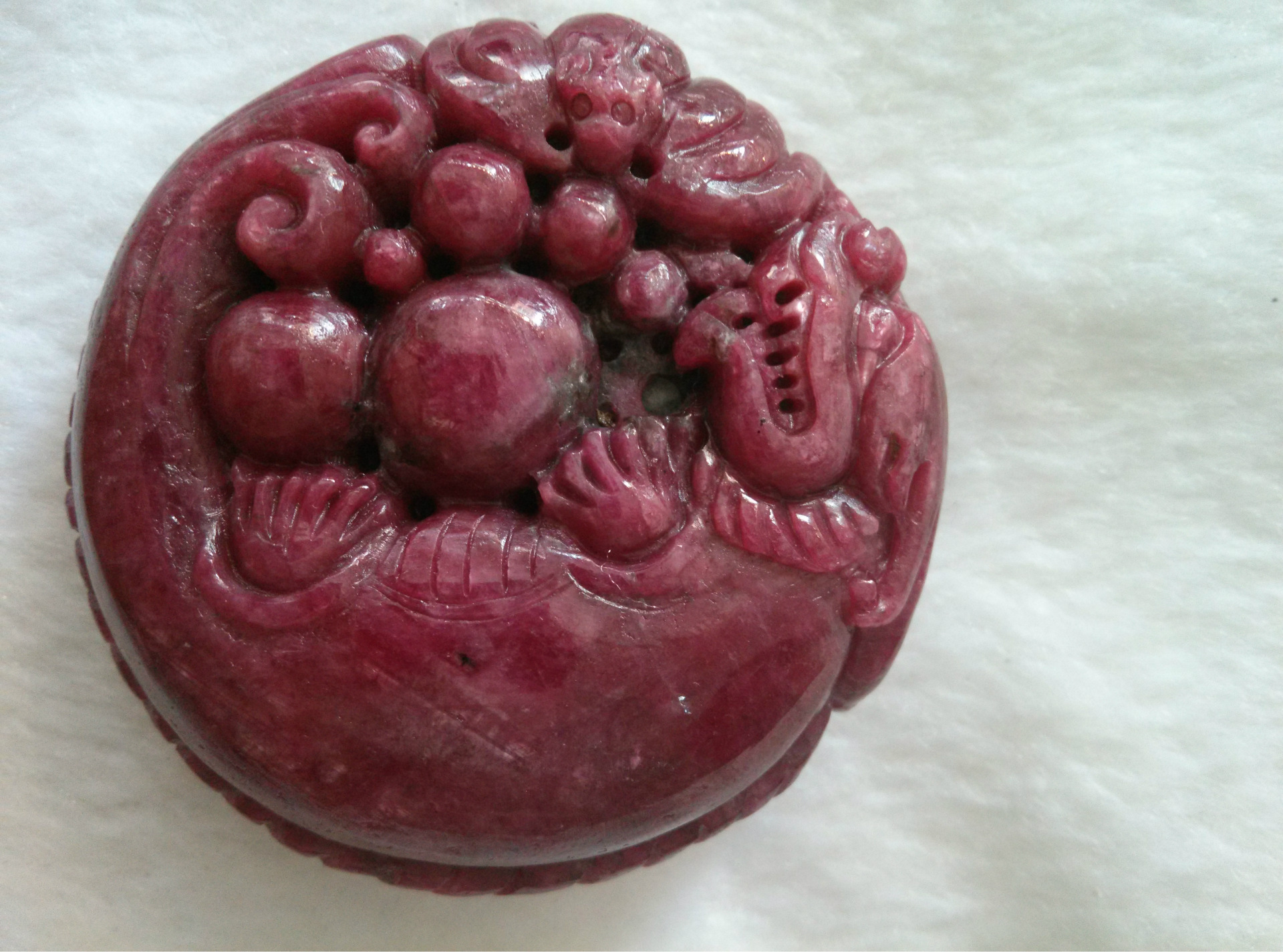 厂价供应 缅甸红绿宝手把件 天然无处理 红绿宝雕件