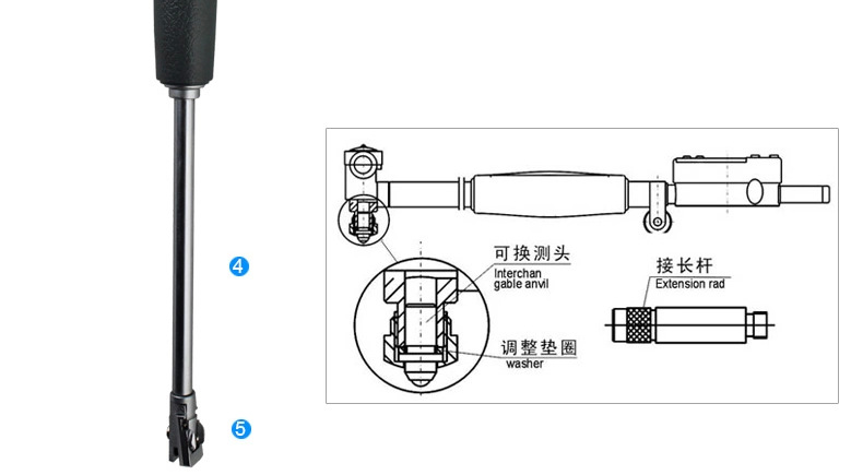 广陆护桥式内径百分表内径量表指示表10-18-35-50-160mm 测缸规
