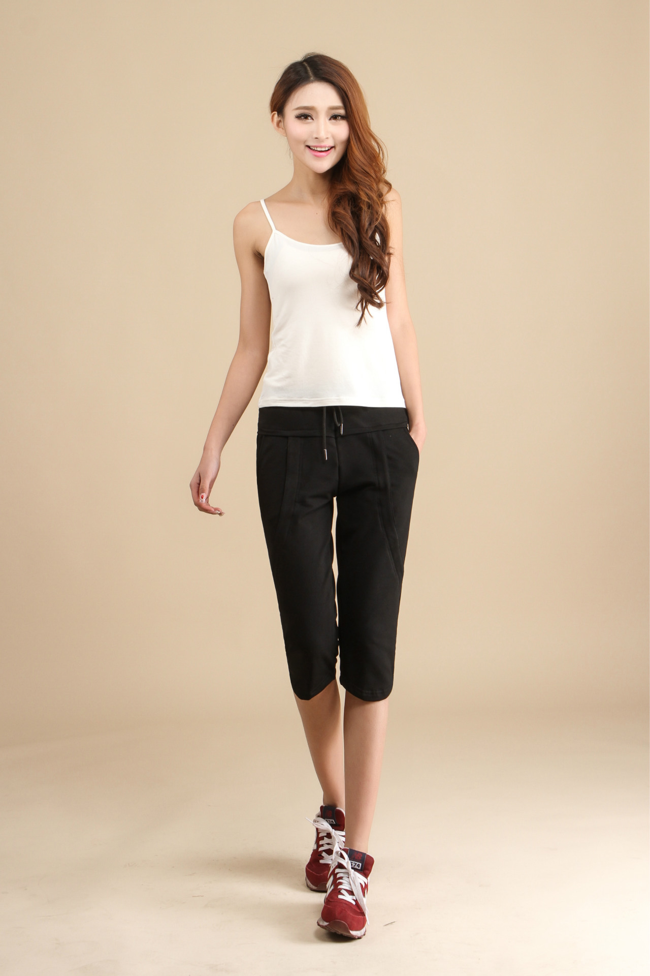 一件代发新款运动七分裤时尚休闲裤女式精棉裤