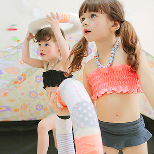 泳亦动新款儿童泳衣 可爱比基尼女童泳衣