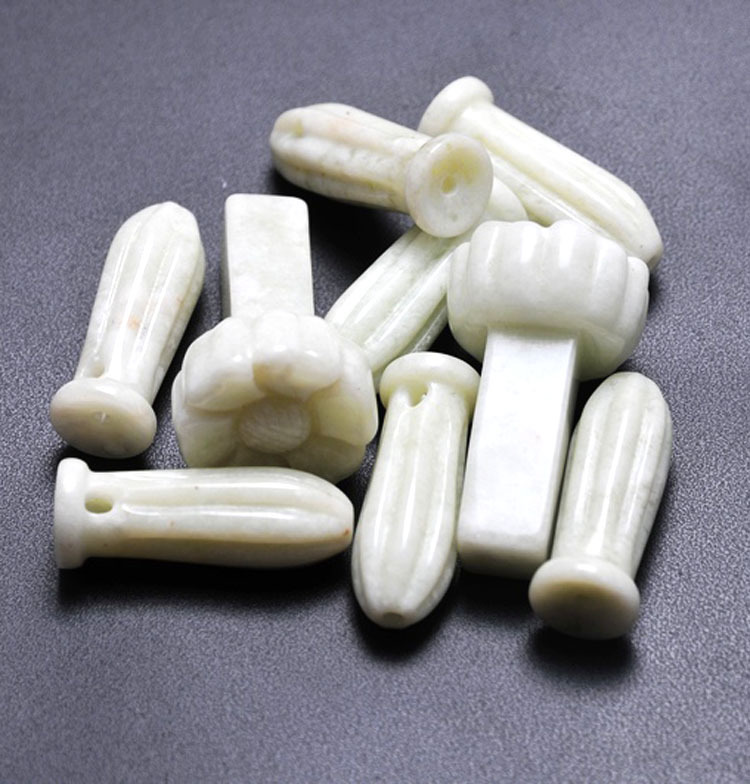 厂家直销琴枕 乐器配件 古琴琴枕 岫玉玉石琴枕餍足 天然玉石琴枕