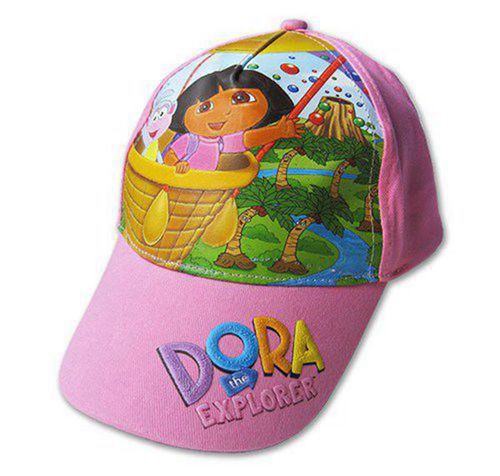 2014帽子厂家批发 外贸卡通 朵拉dora立体帽 儿童棒球帽