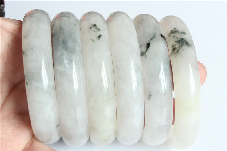 正品 批发纯天然翡翠水沫玉手镯 冰种飘花通透钠长石手镯