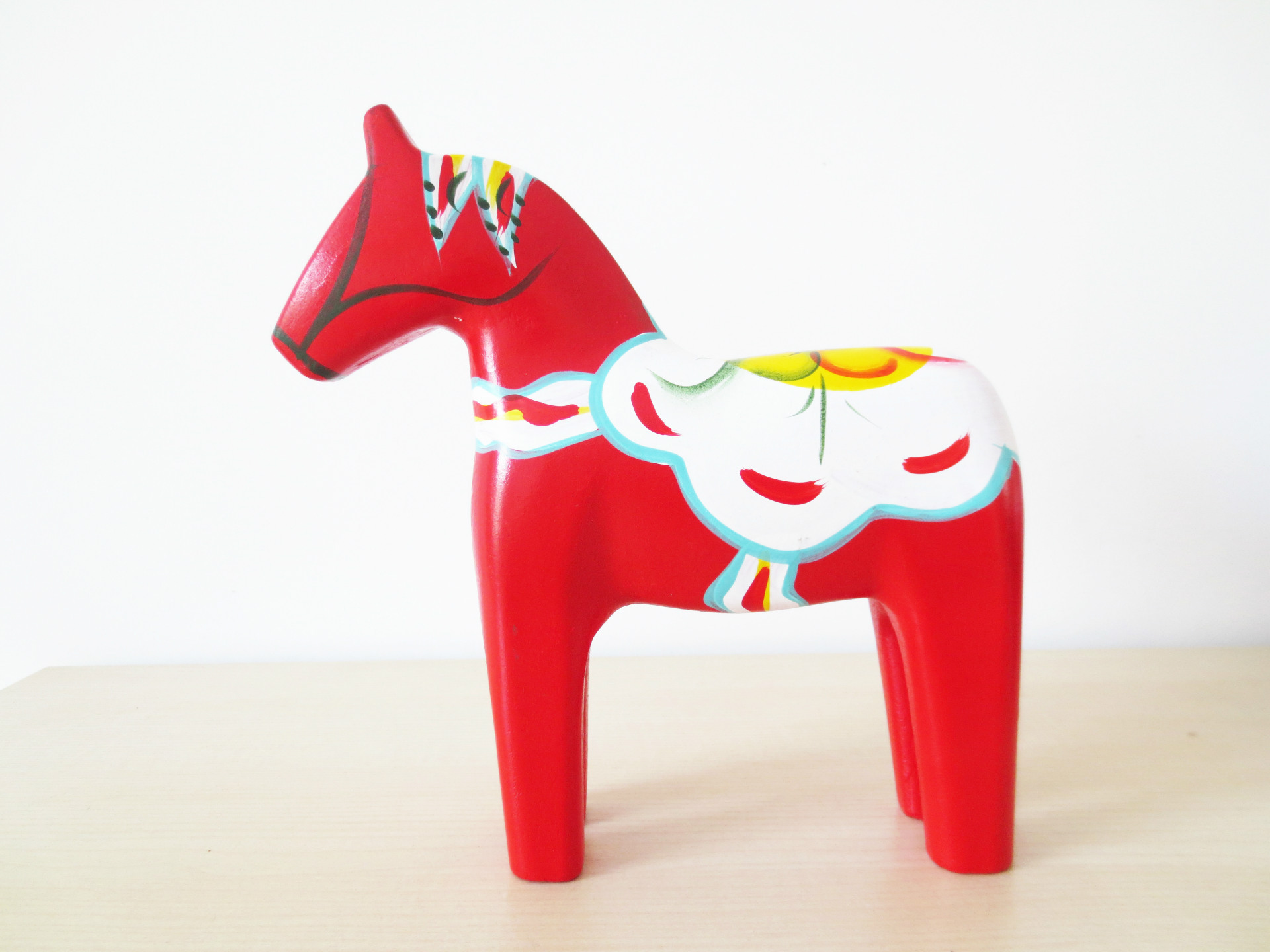 瑞典达拉木马套装欧式原木彩绘红马摆件家居装饰婚庆饰品