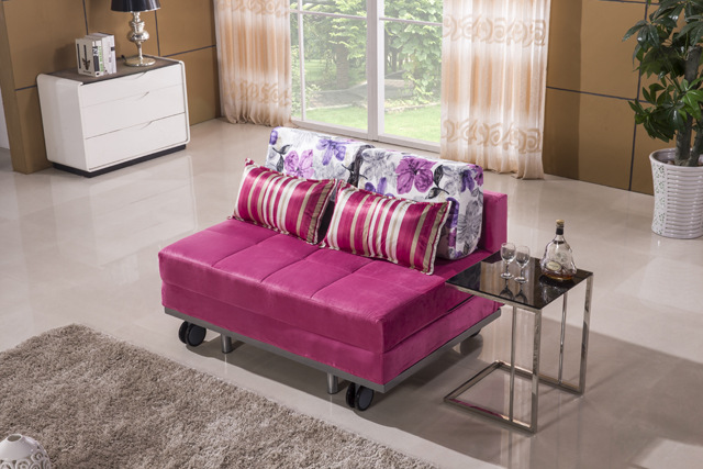 时尚多功能折叠沙发床 精美布艺沙发床 创意沙发床