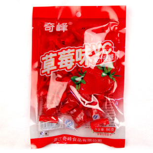 批发奇峰草莓味vc果汁硬糖果汁糖86g袋装水果硬糖超汁硬糖糖果