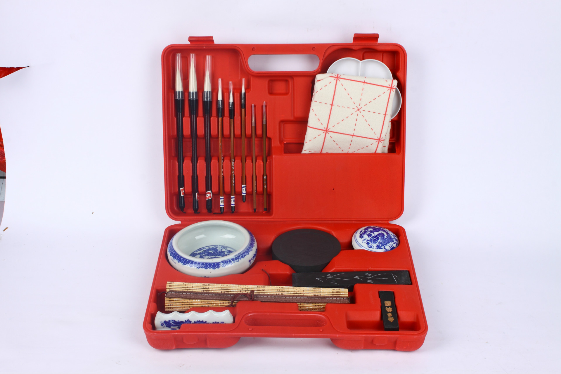 教育配送中空定位中国画工具国画工具套装美术用品教育装备17件套