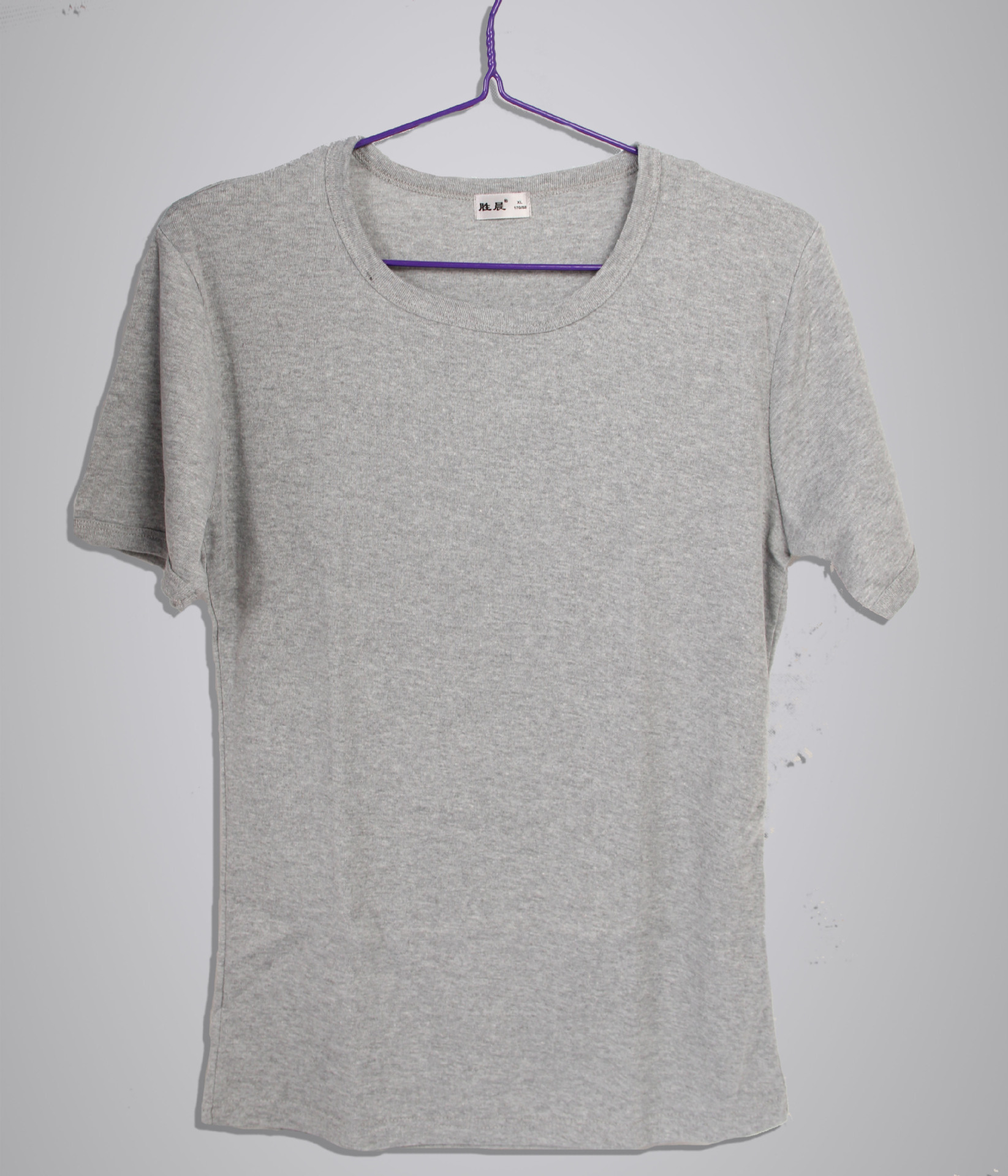 高品质 厂家直供 男士莱卡棉t恤 纯色v领圆领 多色 修身