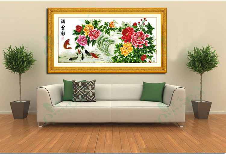 满堂彩精准印花印布十字绣新款图案品牌义乌厂家批发z-mb137/8