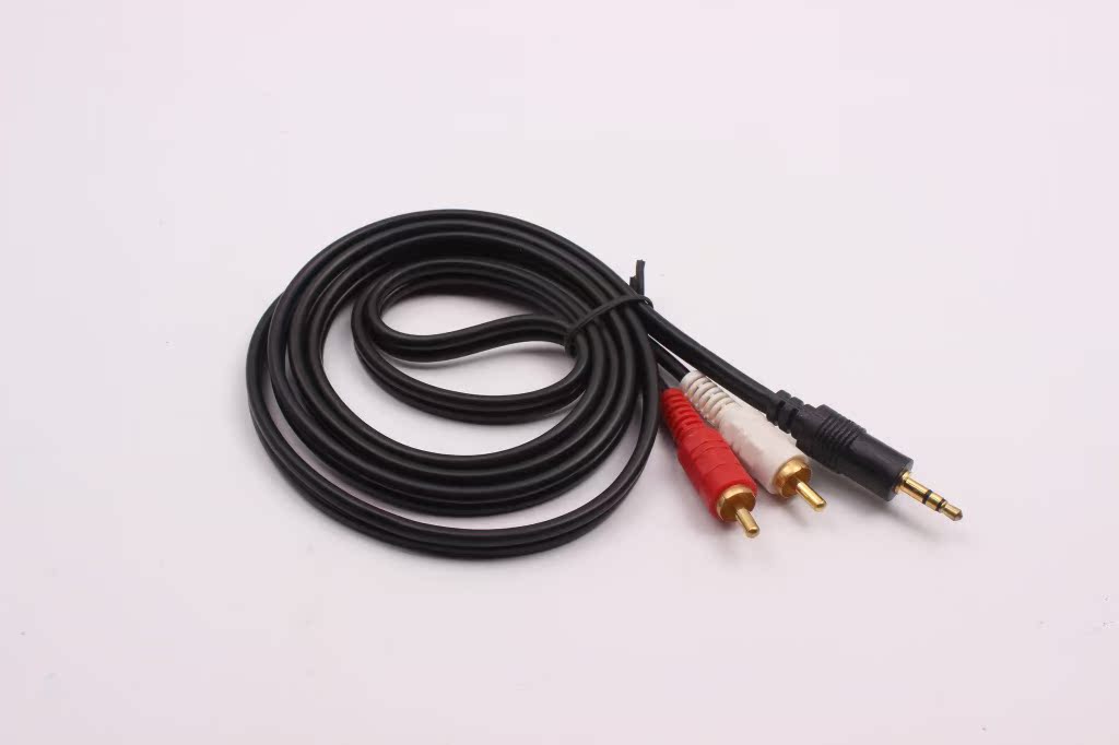 大量批发 一分二电脑音箱喇叭线 3.5对莲花线 音频线 工厂直销