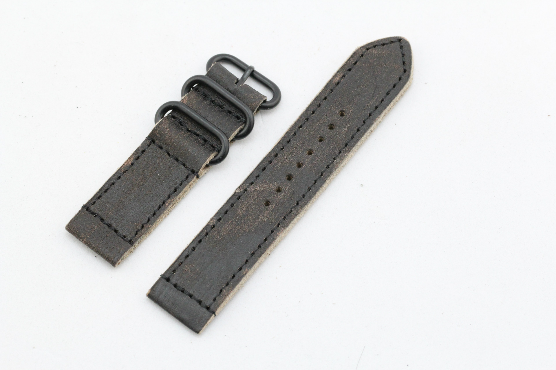 厂家直销 头层牛皮手表真皮表带批发 欧美风纯手工制作