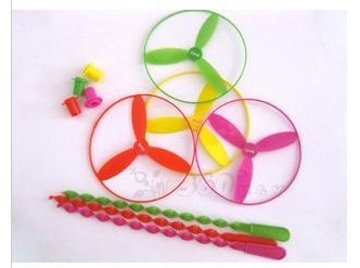 飞天仙子 手推飞碟批发 竹蜻蜓 80年代 怀旧玩具 地摊热卖