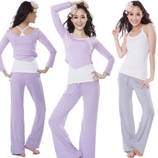 a067新款秋冬瑜伽服三件套 长袖瑜伽服 形体服