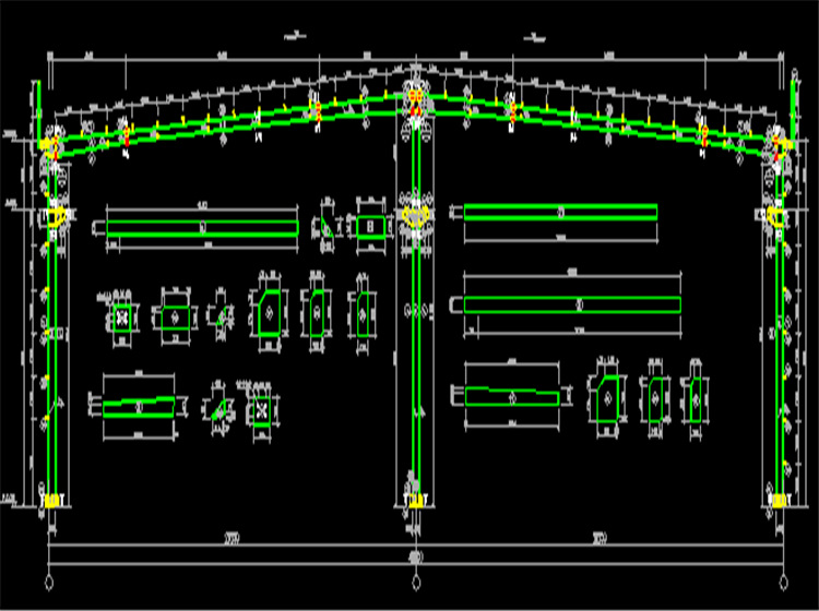 钢结构工程公司加工h型钢焊接车间 结构钢度大 性能稳定