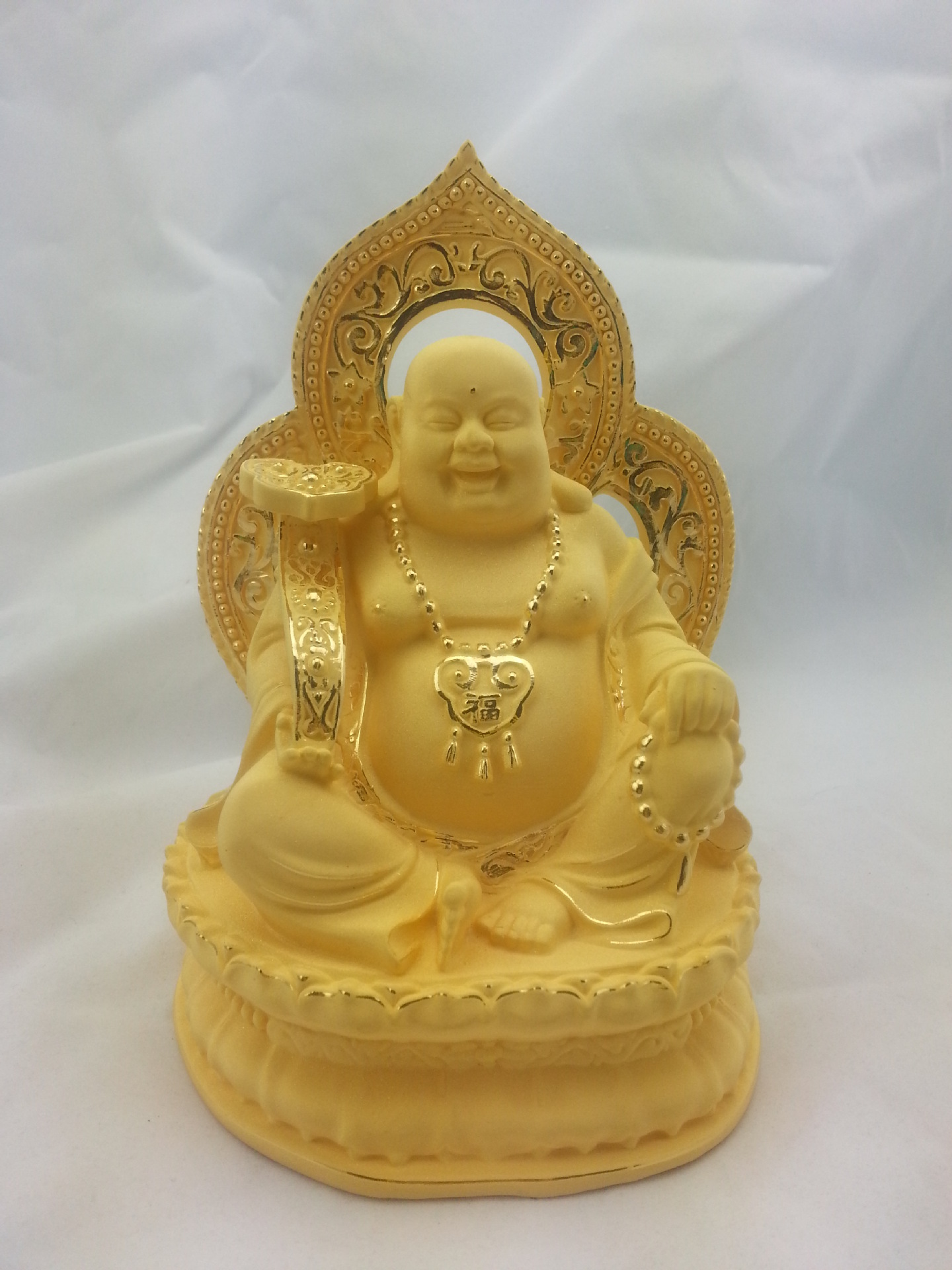 绒沙金佛像摆件佛教家居风水佛堂供奉摆设工艺礼品