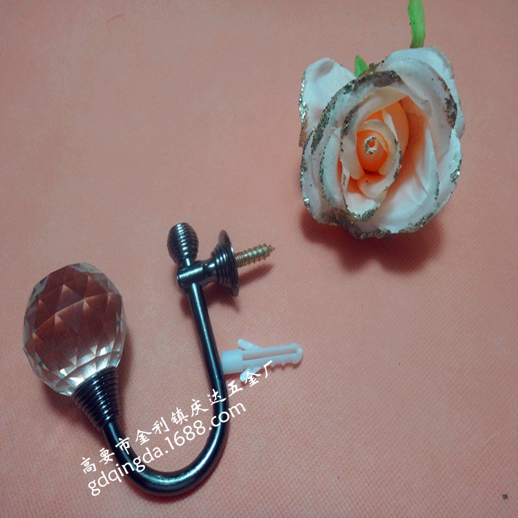 供应服装店衣架展示货架 上墙衣服点挂钩子 多款式水晶玻璃挂钩