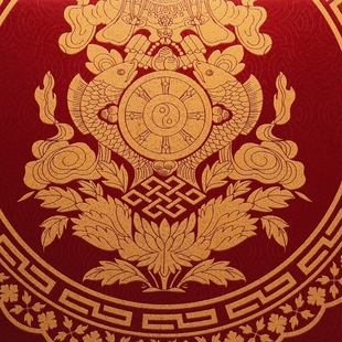 西藏红红色藏式装修装饰佛堂寺院大经堂墙纸一卷壁纸批发直供独家