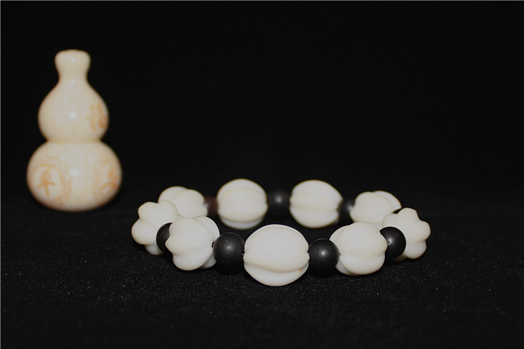 佳若 天然白菩提根佛珠手串 贝叶棕原籽打磨带皮南瓜型佛珠手链