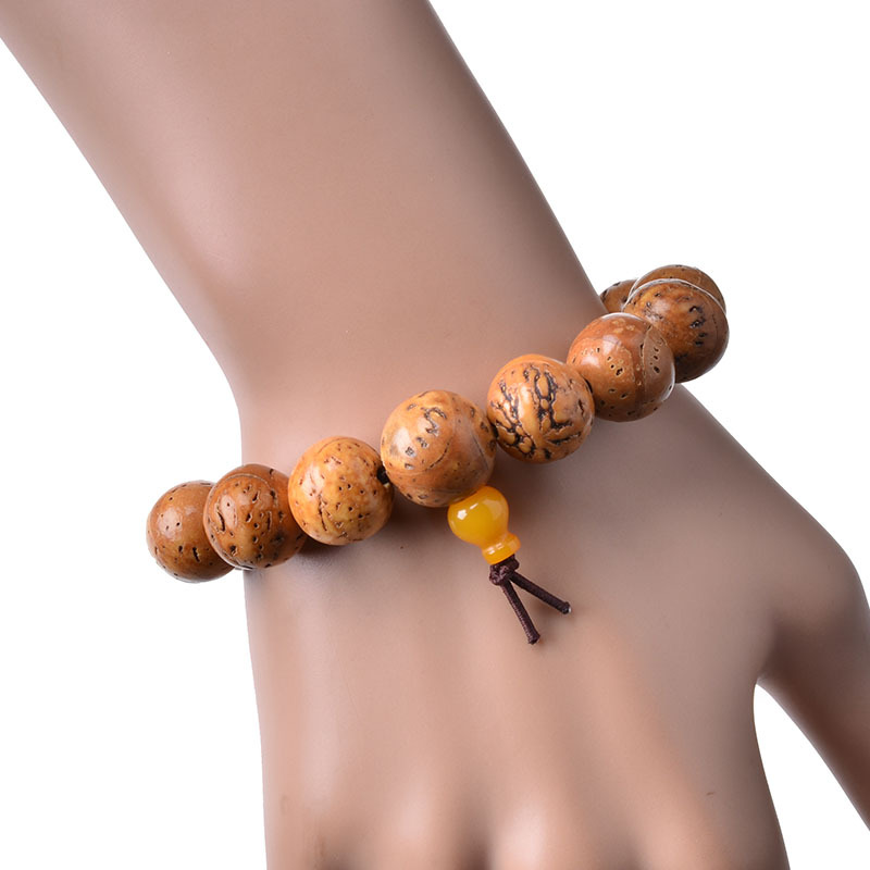 精品大三角龙眼提子手串工打磨天然尼泊尔磨龙眼菩提手串