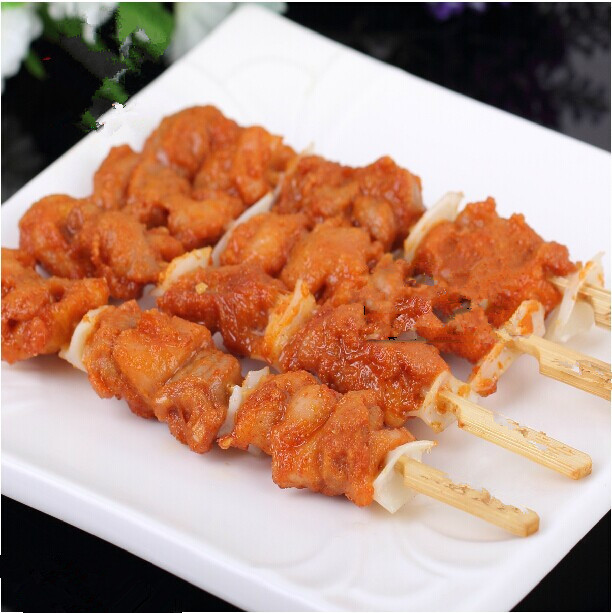 kfc美食零食骨肉相连烧烤半成品油炸鸡肉串脆骨肉串450g*20袋/箱