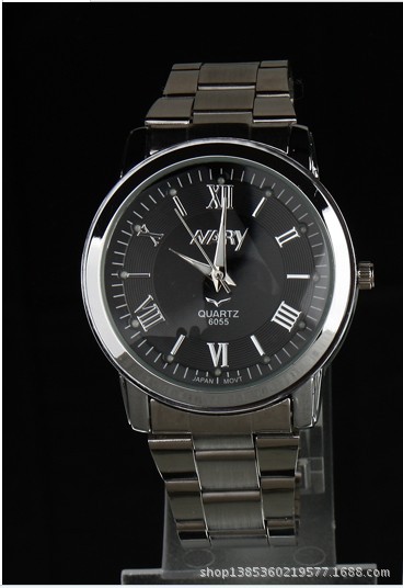 上海外贸爆款 耐瑞nary 经典男士商务手表 奢华全精钢石英表价格