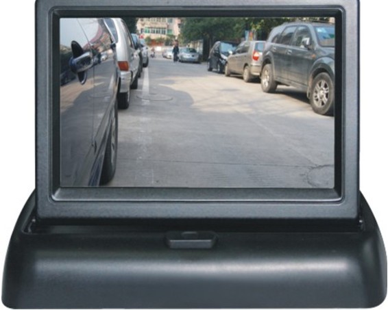 汽车右侧盲区可视系统侧视摄像头车右盲区可视带4.3折叠屏幕