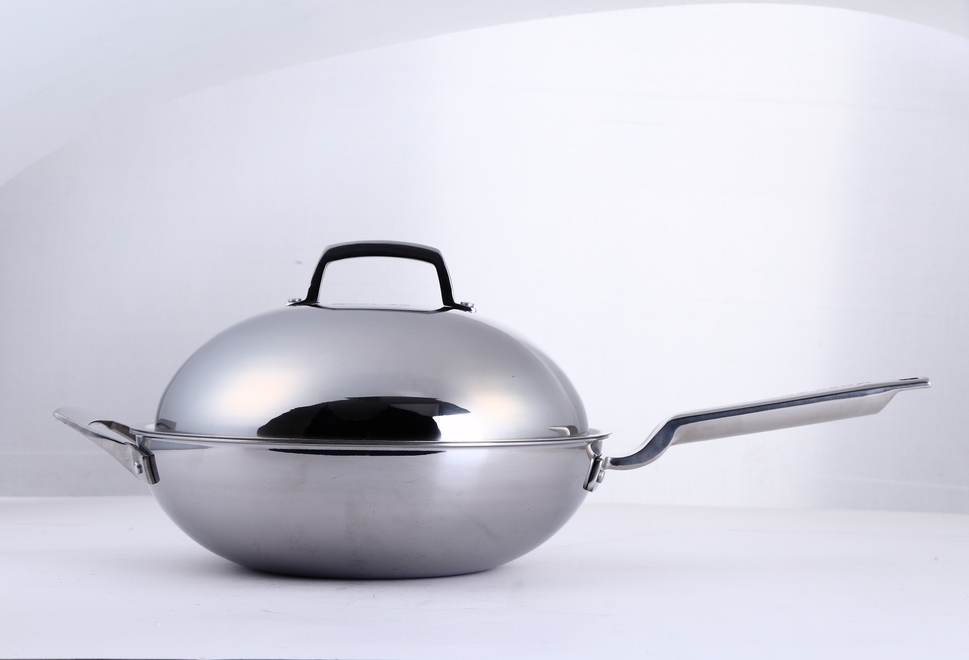 康帅德国晶钢钻不锈钢不粘锅无油烟电磁炉燃气灶通用炒锅锅具厨具