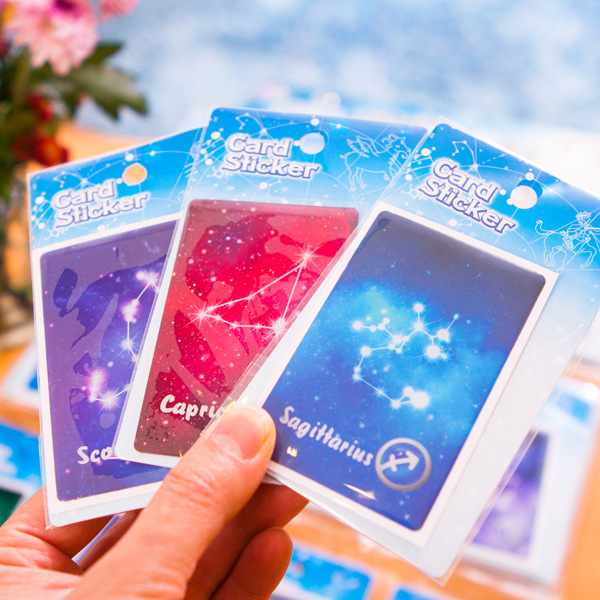 韩国文具 江河天 星空繁星果冻贴 小清新公交卡贴装饰贴