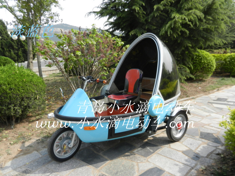 小水滴带棚式电动三轮车 老年全封闭代步车 欢迎订购