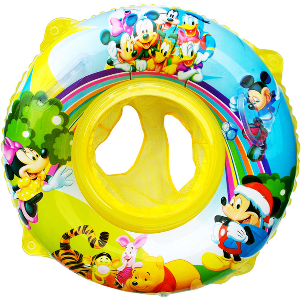 儿童 游泳圈 下垂式泳圈 小孩戏水用品 700mm 米奇座圈 黄色