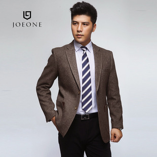 正品joeone/九牧王单西服商务休闲男士羊毛西装秋冬款上衣外套男