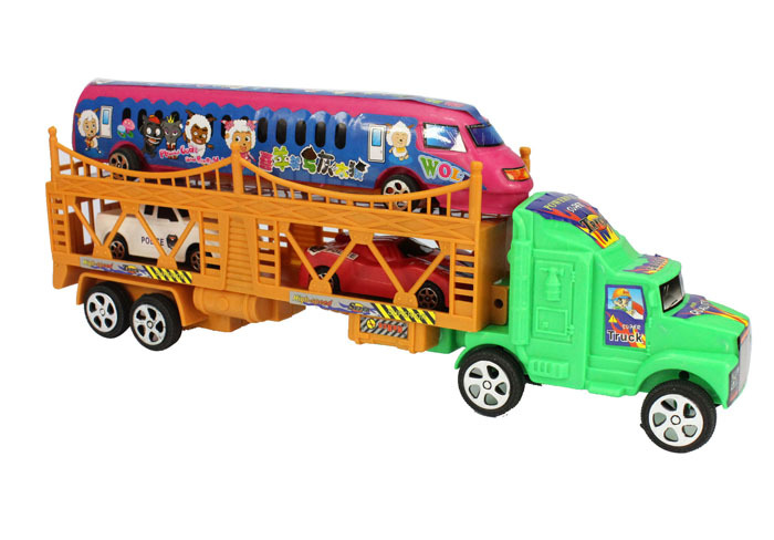 中号双层惯性玩具拖车 儿童玩具车图片