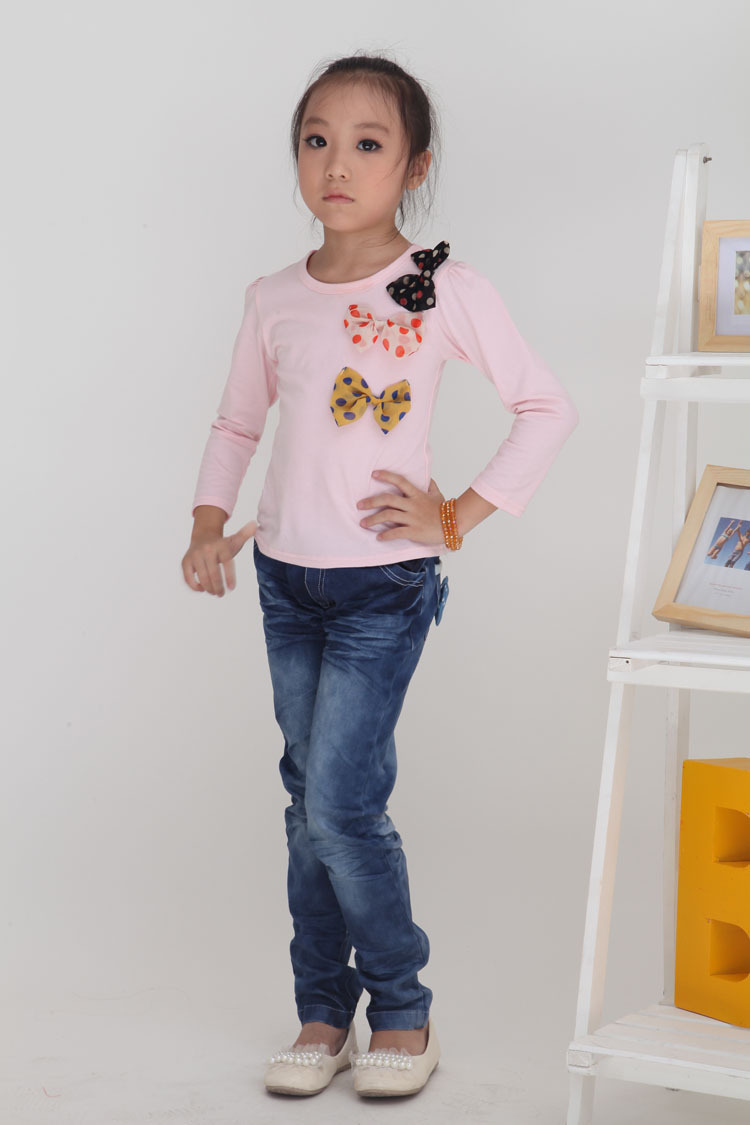 女童牛仔裤 秋冬款童装 爆款牛仔中大童裤 品质童装厂家直销图片_4