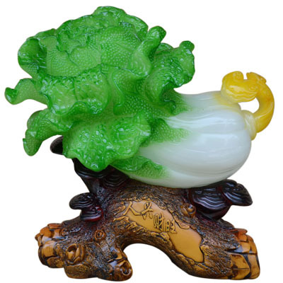 玉白菜摆件人兴财旺家居装饰摆设大号招财风水客厅工艺品开业礼品