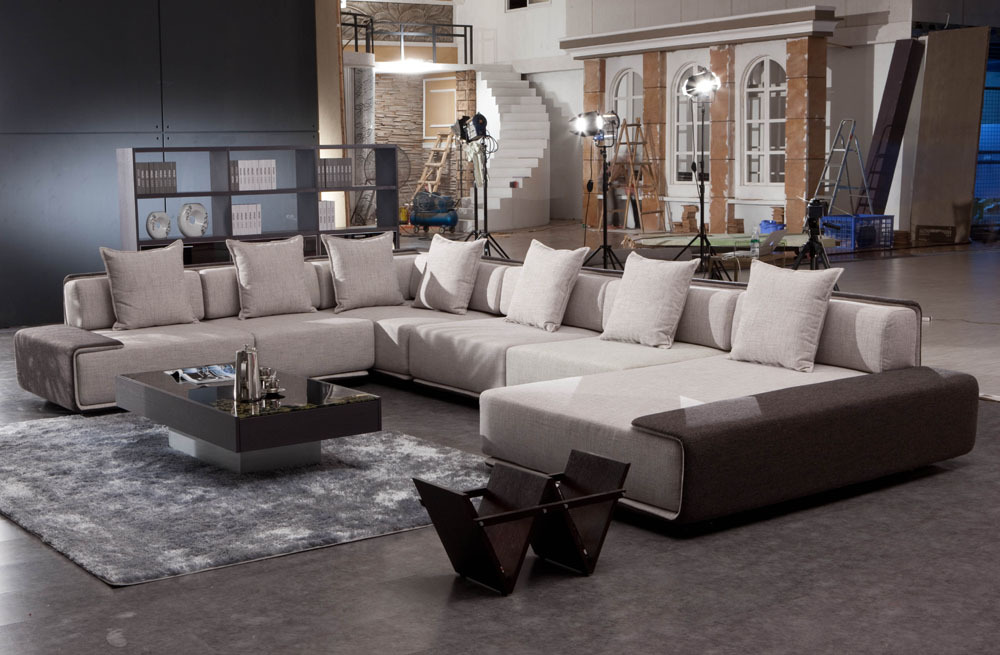米罗品牌 现代简约客厅家具/北欧宜家风格/大型转角布艺沙发组合