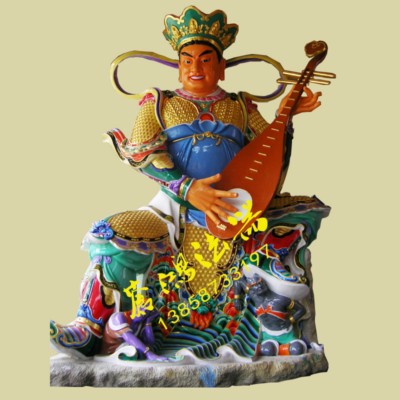 雕塑天王殿四大金刚 寺院玻璃钢四大天王佛像制造厂家图片_12