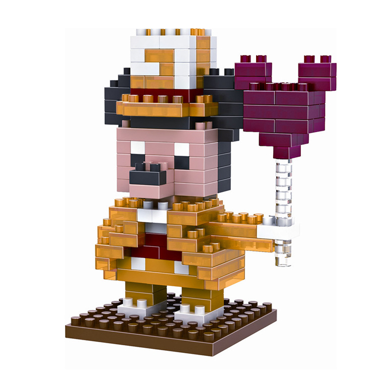 正品loz 动漫卡通纪念版米奇9174 钻石小颗粒益智拼插积木