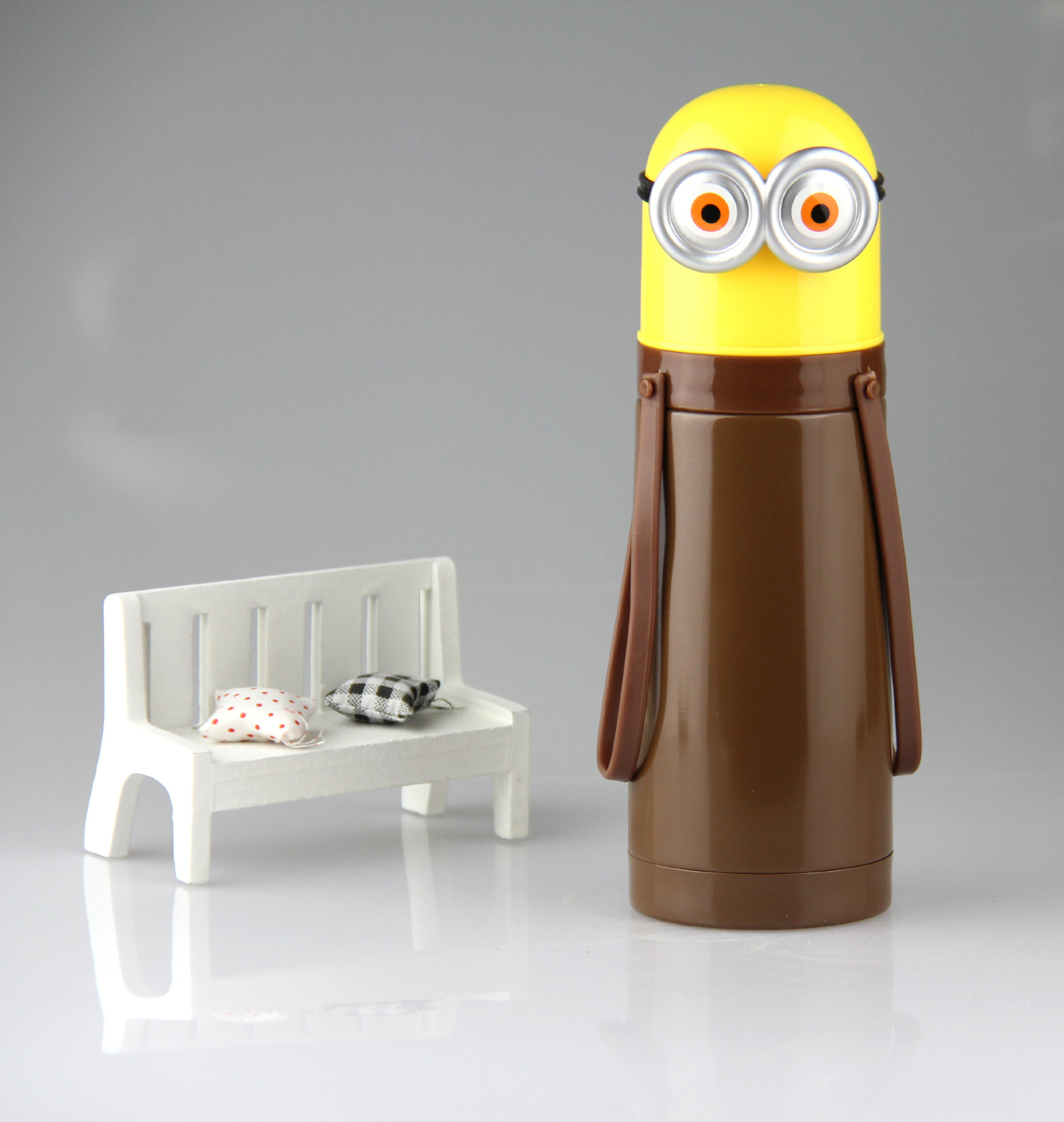 新款小黄人保温杯奶爸立体鼓眼保暖杯真空保温杯厂家直销批发