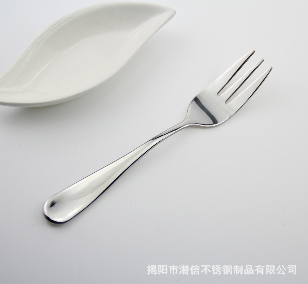 厂家直销 不锈钢餐具 餐具批发 有现货 茶叉 三齿叉 13.8cm