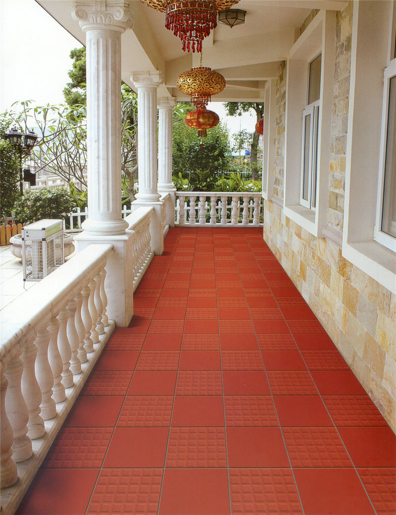 经销批发 走廊防滑透水红缸砖 室外工程红色铺地砖