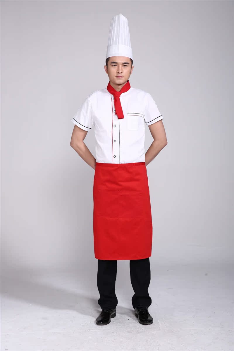 夏季男女短袖厨师服 酒店厨师工作服短袖厨师衣服短袖厨衣制服
