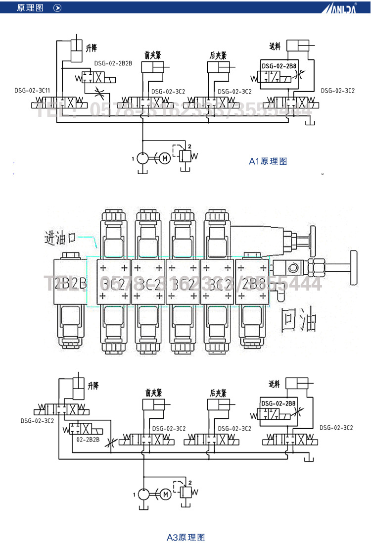 带锯床液压油路图图片