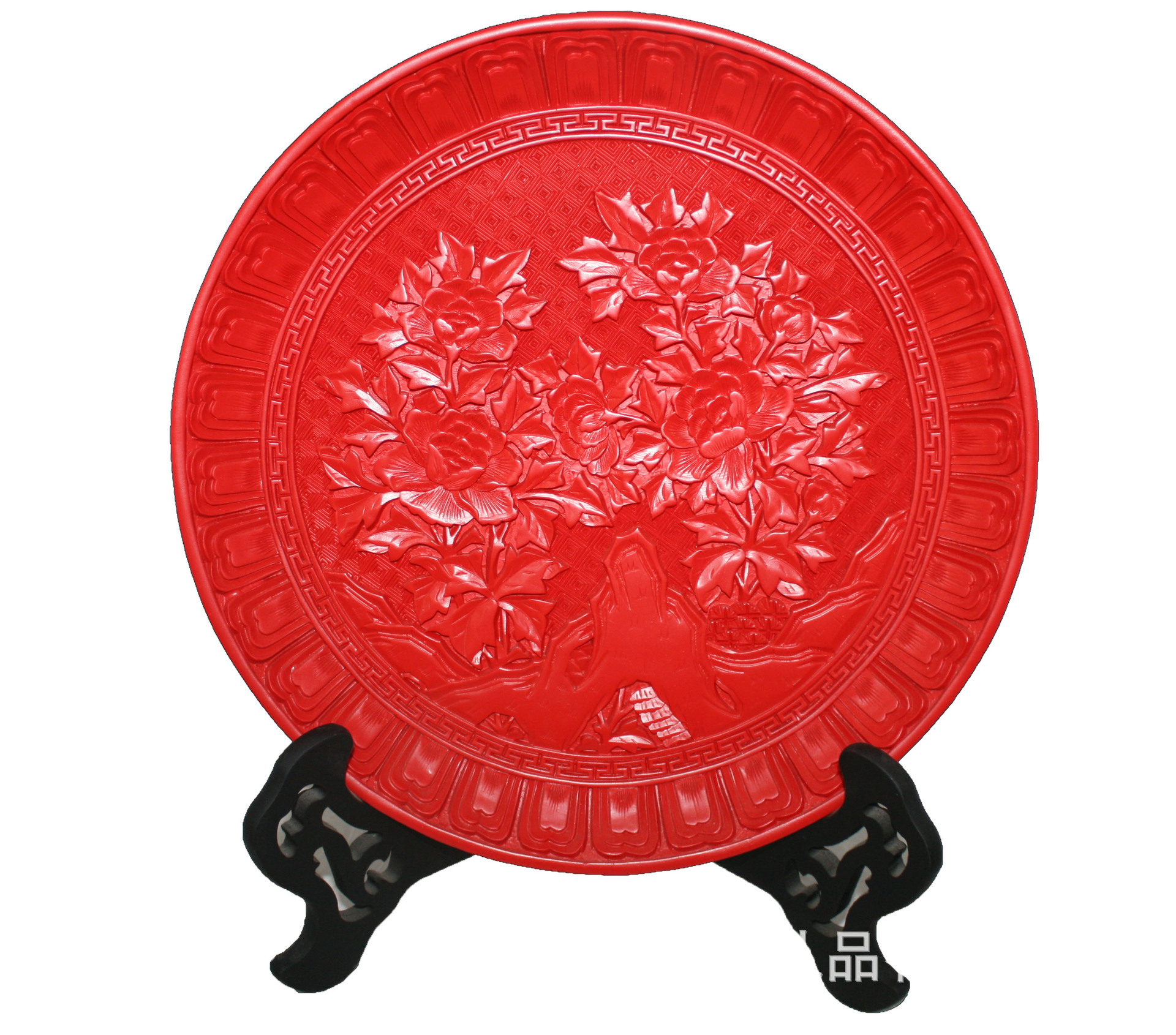 扬州漆器 特色手工雕漆单面圆盘 扬州特色产品 工艺品 商务礼品